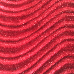 Swirl Velvet Flocking Upholstery Drapery Fabric - Sold By The Yard - 58&quot;/ 60&quot;-  Red