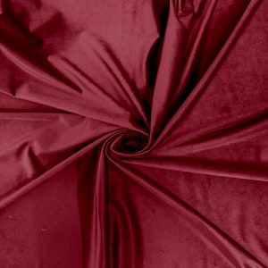 Red Royale Sheen Velvet Upholstery Drapery Event Decor Fabric - Sold By The Yard