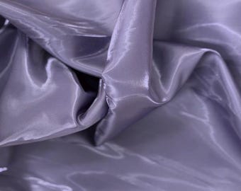 Periwinkle Purple Crystal Reflective Liquid Bridal Satin Apparel Decor Fabric - Sold By The Yard