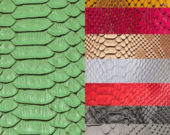Faux Viper Sopythana Python Snake Skin Vinyl Upholstery Crafting Fabric - Sold By The Yard - 52&quot; - 8 Colors