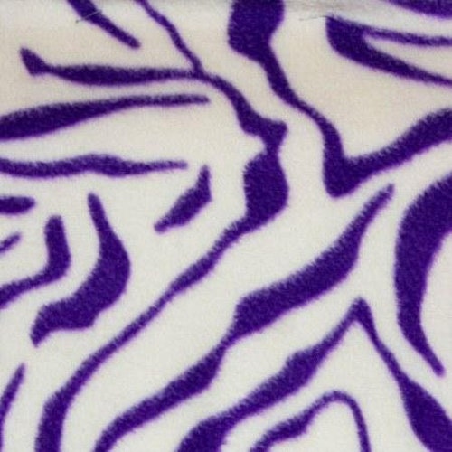 Purple Black Zebra Print Fleece Fabric Sold by the Yard Etsy