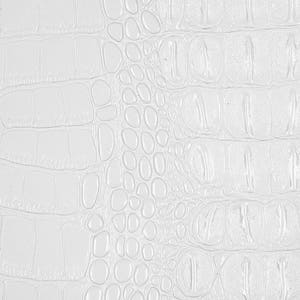 White  3D Embossed Gator Faux Leather Vinyl Fabric – Fashion Fabrics  LLC