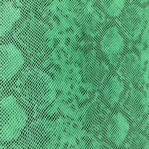 Grüne Matte Python Schlangenhaut Polster Handtaschen Brieftasche Vinyl Stoff - 54 ""