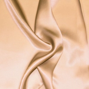 Coffee Brown 100% Silk Charmeuse Apparel Home Decor Fabric - Sold By The Yard - 45&quot;