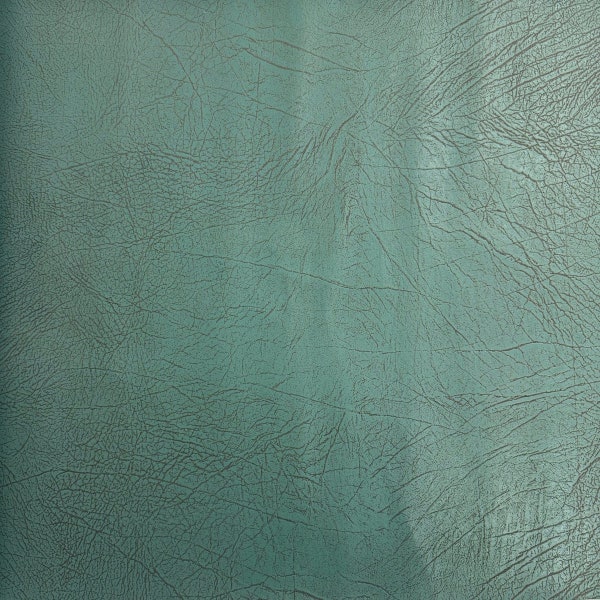 Turquoise Blue Vintage Distressed Faux Leather Suede Upholstery Crafting Handbag  Vinyl Fabric - Sold By The Yard