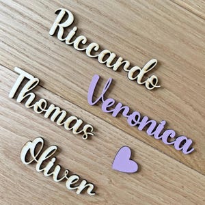 Segnaposto in legno personalizzato con nome per Matrimonio