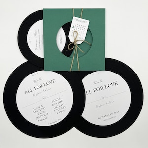 Tableau e segnatavolo per matrimonio VINILE - Matrimonio tema MUSICA - Tableau de mariage music theme