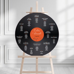 Tableau matrimonio VINILE in forex - Matrimonio tema MUSICA - Tableau de mariage music theme