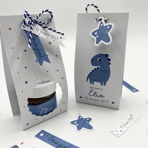 Nutella personalizzata, con scatolina - Gadget bomboniera o battesimo - NUTELLA 25 gr - Draghetto