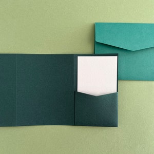 Boîte artisanale Pocketfold - Enveloppe avec pochette pour faire-part de mariage