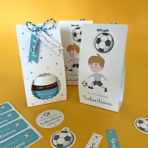 Nutella personalizzata, con scatolina - Gadget bomboniera o battesimo - NUTELLA 25 gr - Grafica CALCIO