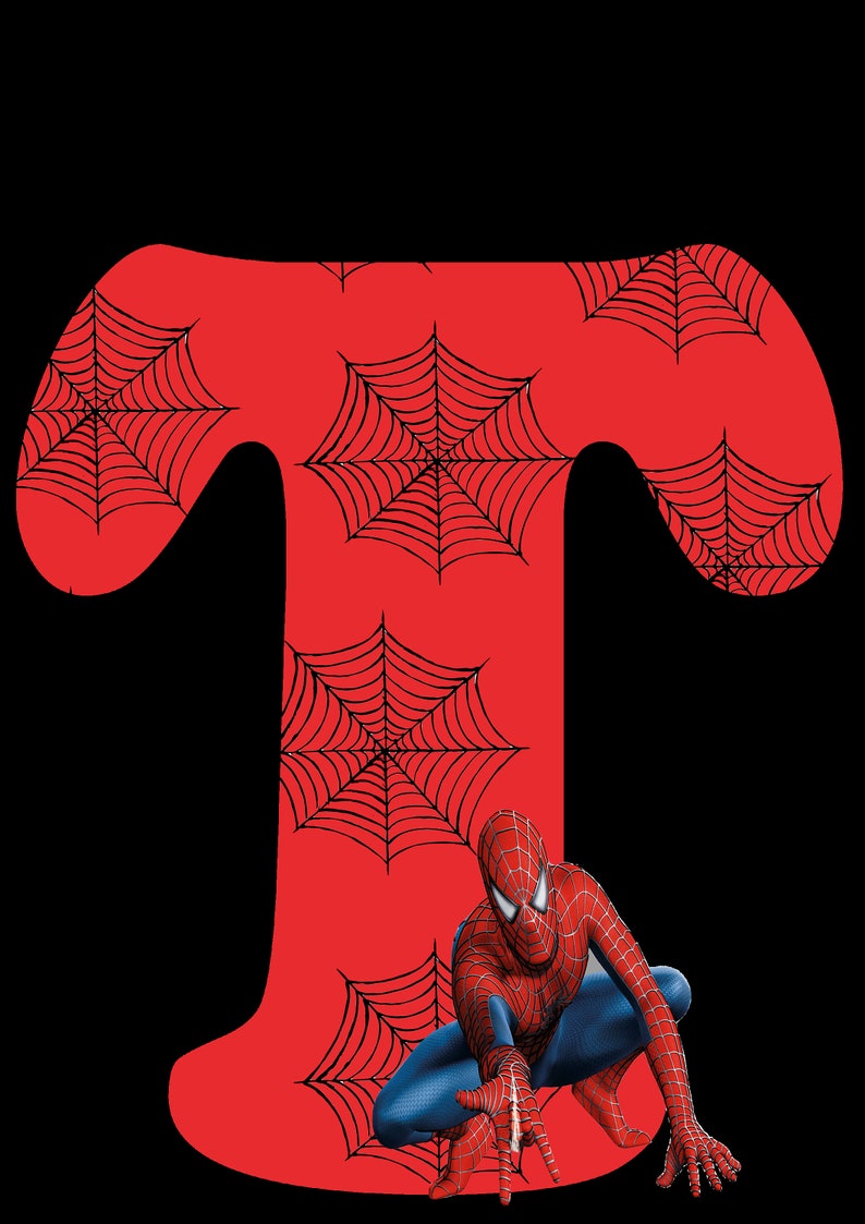 spiderman alphabet bulgarian numbers letters party decoration etsy