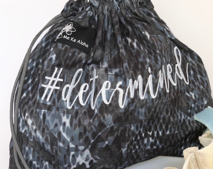 Determined Hashtagbag, #determined in 2 options, Grip bag, drawstring bag