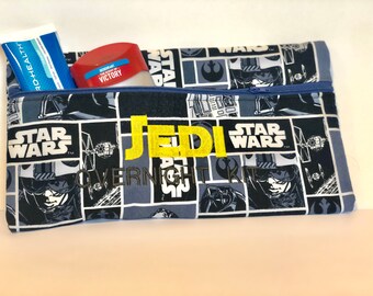 Jedi Overnight Kit Zipper bag pouch comic strip fabric
