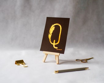 Q - Quassia - Copper AlpHERBet A6 Print