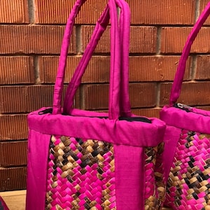 Bunte Bananenfaser Handtasche
