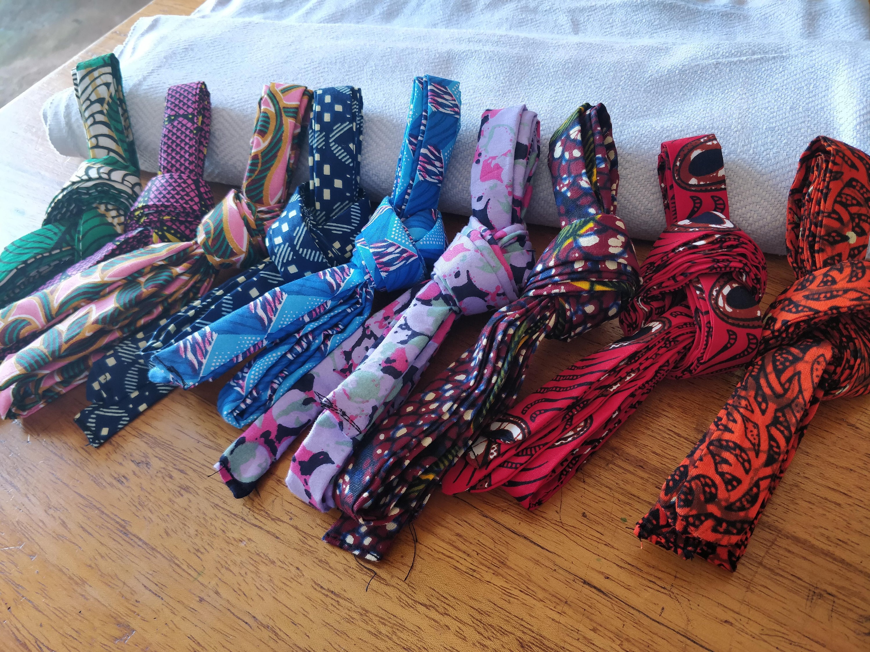African Print Ribbons for lace up Sandals