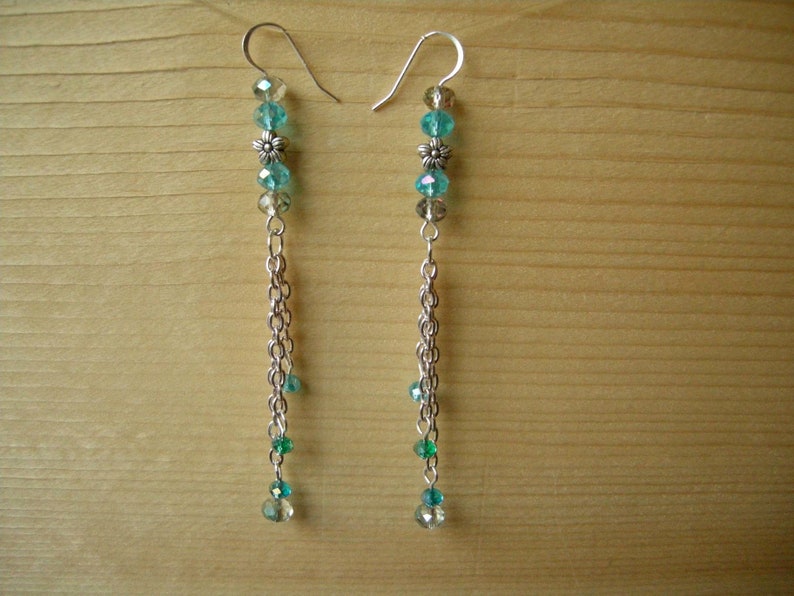 women/'s earrings Chain drop earrings Long Dangle Earrings longer than 2 inches