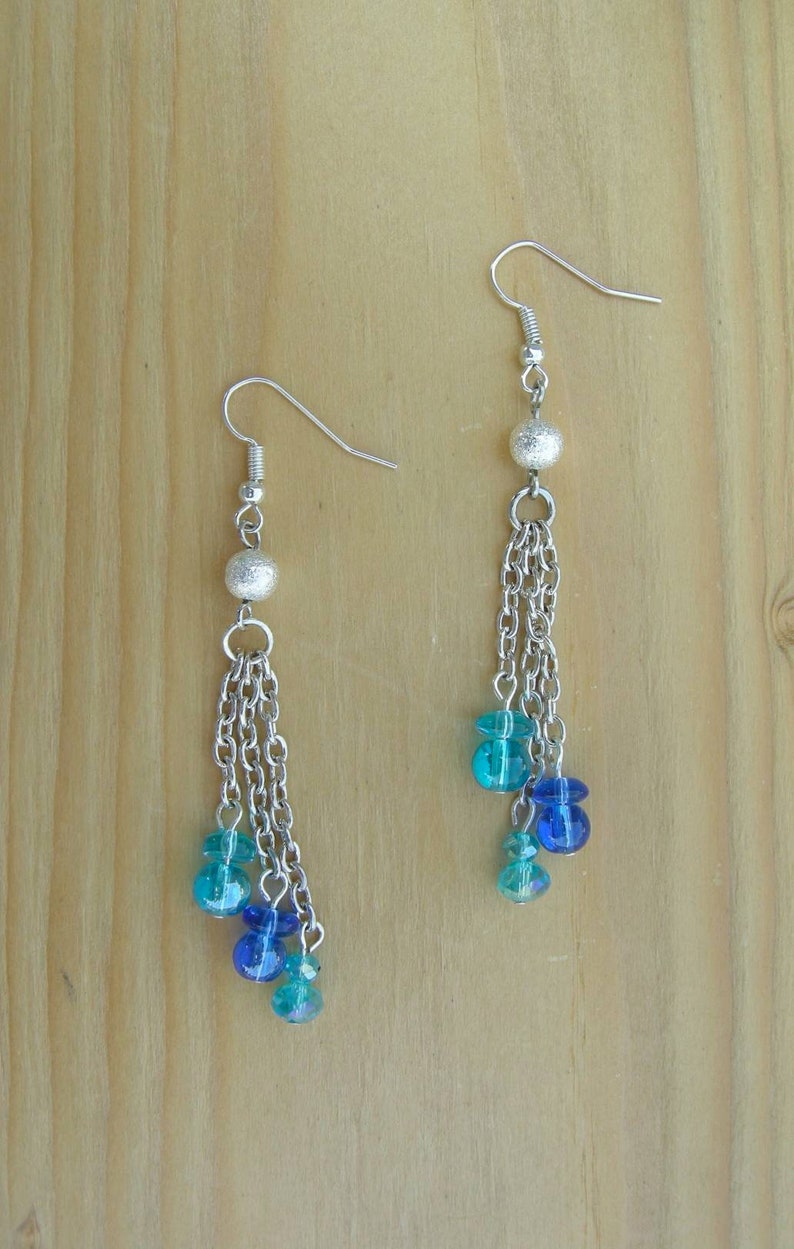 women/'s earrings Chain drop earrings Long Dangle Earrings longer than 2 inches