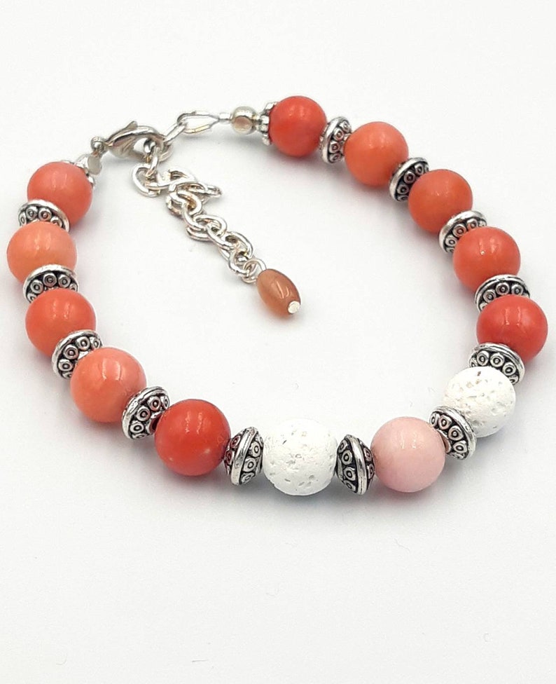 Healing Stones Gift Lava Bead Bracelets Coral Serpentine Bracelet Essential Oil Diffusers Aroma Diffuser Jewelry Aromatherapy Bracelets
