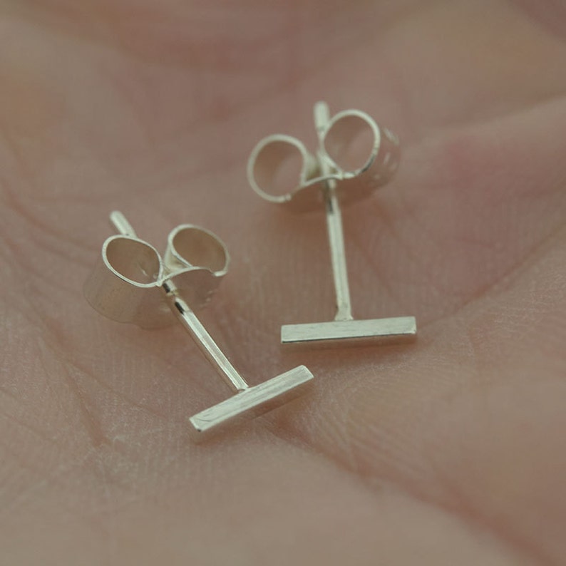 Silver Jewellery Bar Earrings Silver Bar Studs Silver Studs Silver Bar Simple Studs Modern Studs Line Earrings Line Studs Bar Studs