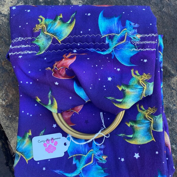 Dragon ring sling for your pet up to 30 pounds. Adjustable and comfortable!