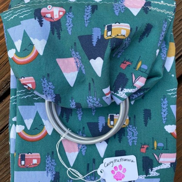 Hunde Sling, Ring Sling, Haustier Sling. Kuschel dein Bündel bis zu 30 Kilo. Niedlicher bunter Camping Spaß, verstellbarer Ring Sling mit Tasche!