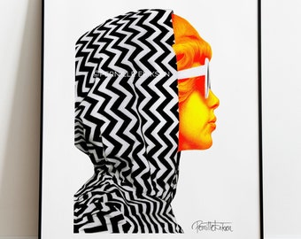 60s Pop Art Print | Retro Wall Decor | Boho Poster | Space Age | Mod Print | Op Art