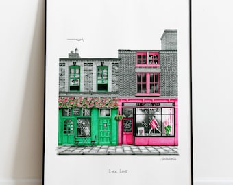Lark Lane in Liverpool Art Poster Print, home of LFC and The Beatles, Scouse Gift, Liverpool Gift, Liverpool City Print, Sefton Park