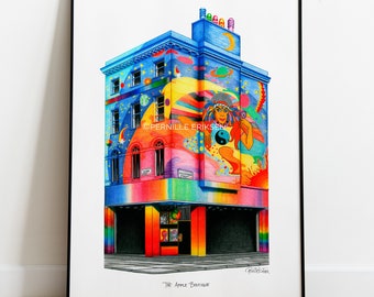 60s Beatles Psychedelic Art Poster Print of the Beatles' Apple