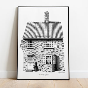 George Harrison&#39;s House in Liverpool | George Harrison&#39;s Childhood Home | Beatles Liverpool | Beatles Poster | Beatles Wall Art | Beatles