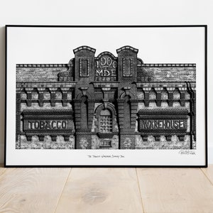 Liverpool Art Poster Print | Liverpool Waterfront | City Art | Scouse | Architecture Wall Art | Tobacco Warehouse | Liverpool Travel Poster
