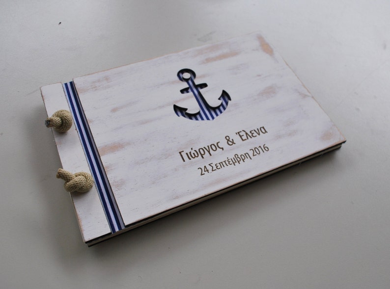 Anchor Guest Book Nautical Guest Book Anchor Wedding Etsy
