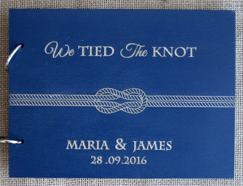 We Tied the Knot Guest Book / Nautical Guest Book / Nautical Etsy