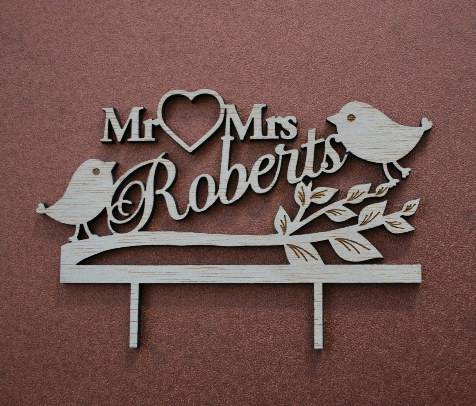 Love Birds Wedding Cake Topper / Rustic Wedding Cake Topper / - Etsy