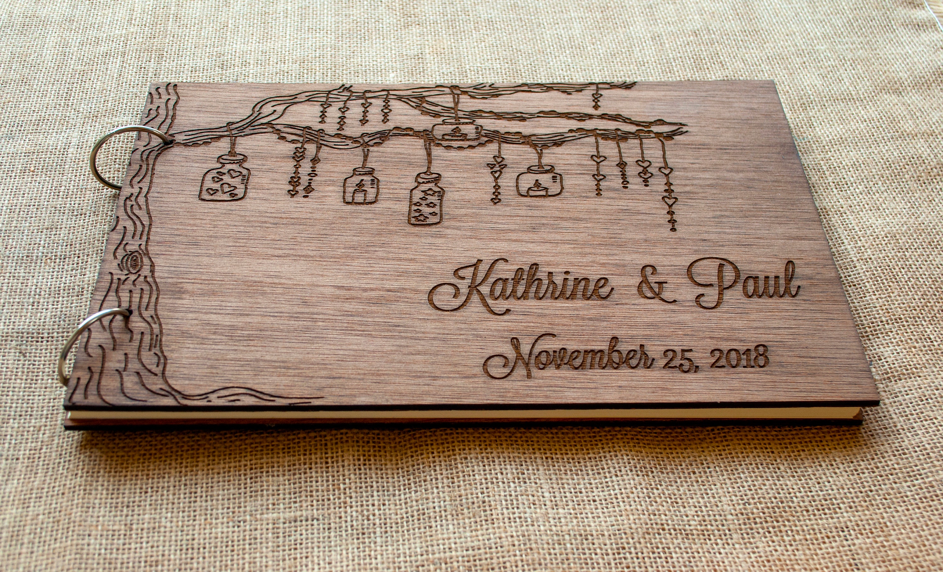 Rustic Wedding Guest Book/ Wood Guest Book / Wedding Gift / Etsy