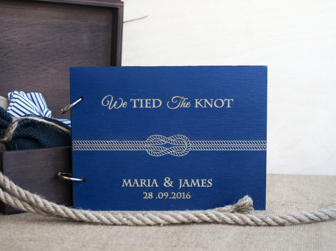 We Tied the Knot Guest Book / Nautical Guest Book / Nautical Etsy