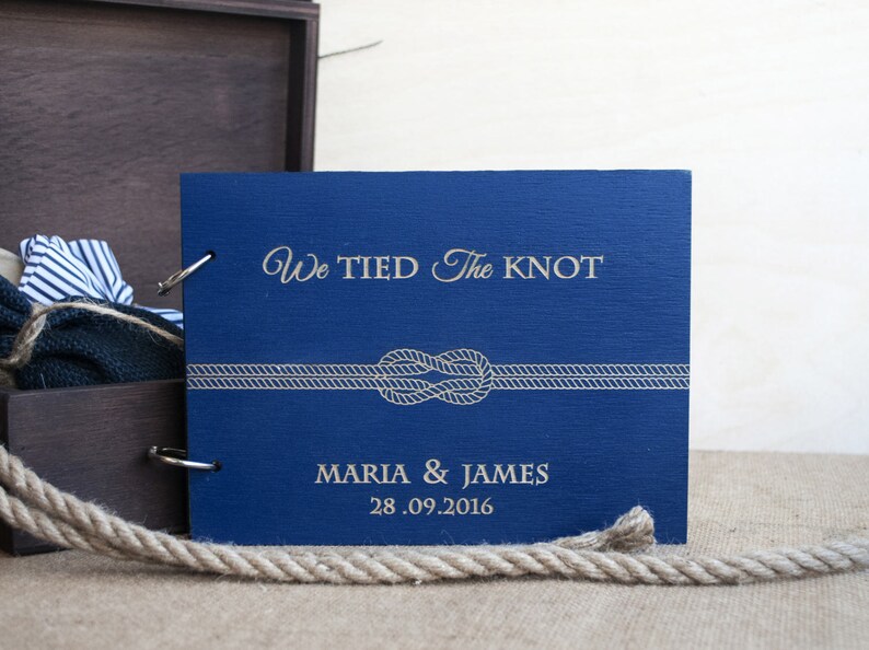 We Tied the Knot Guest Book / Nautical Guest Book / Nautical Etsy