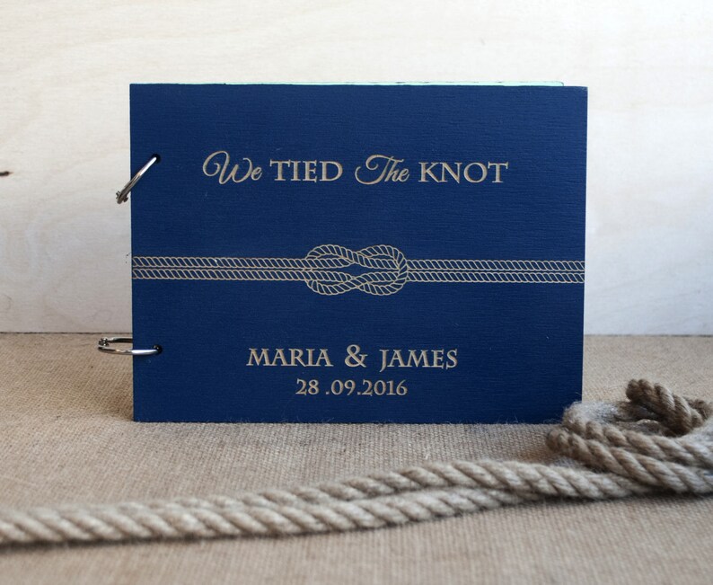 We Tied the Knot Guest Book / Nautical Guest Book / Nautical Etsy
