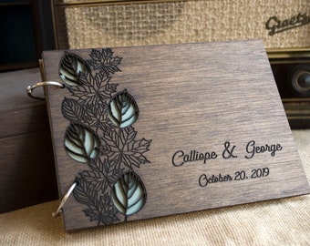 wedding guest book/ wood guest book / personalized guest book / wooden guest book / photo album / wood guestbook / wooden guestbook