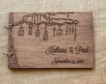 rustic wedding guest book/ wood guest book / wedding gift / wooden guest book / wood wedding guest book / anniversary gift / gift guest book