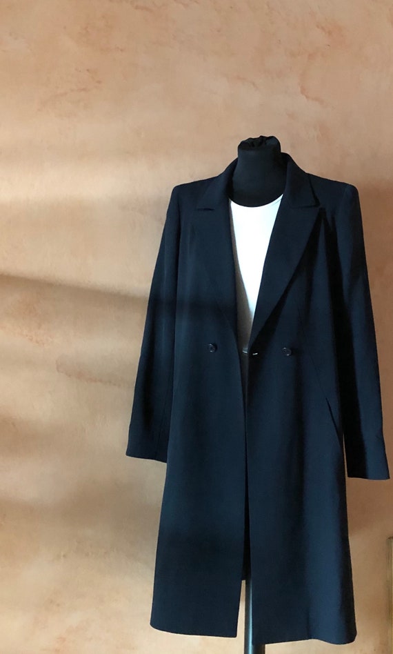 Chanel Vintage Navy Wool Coat
