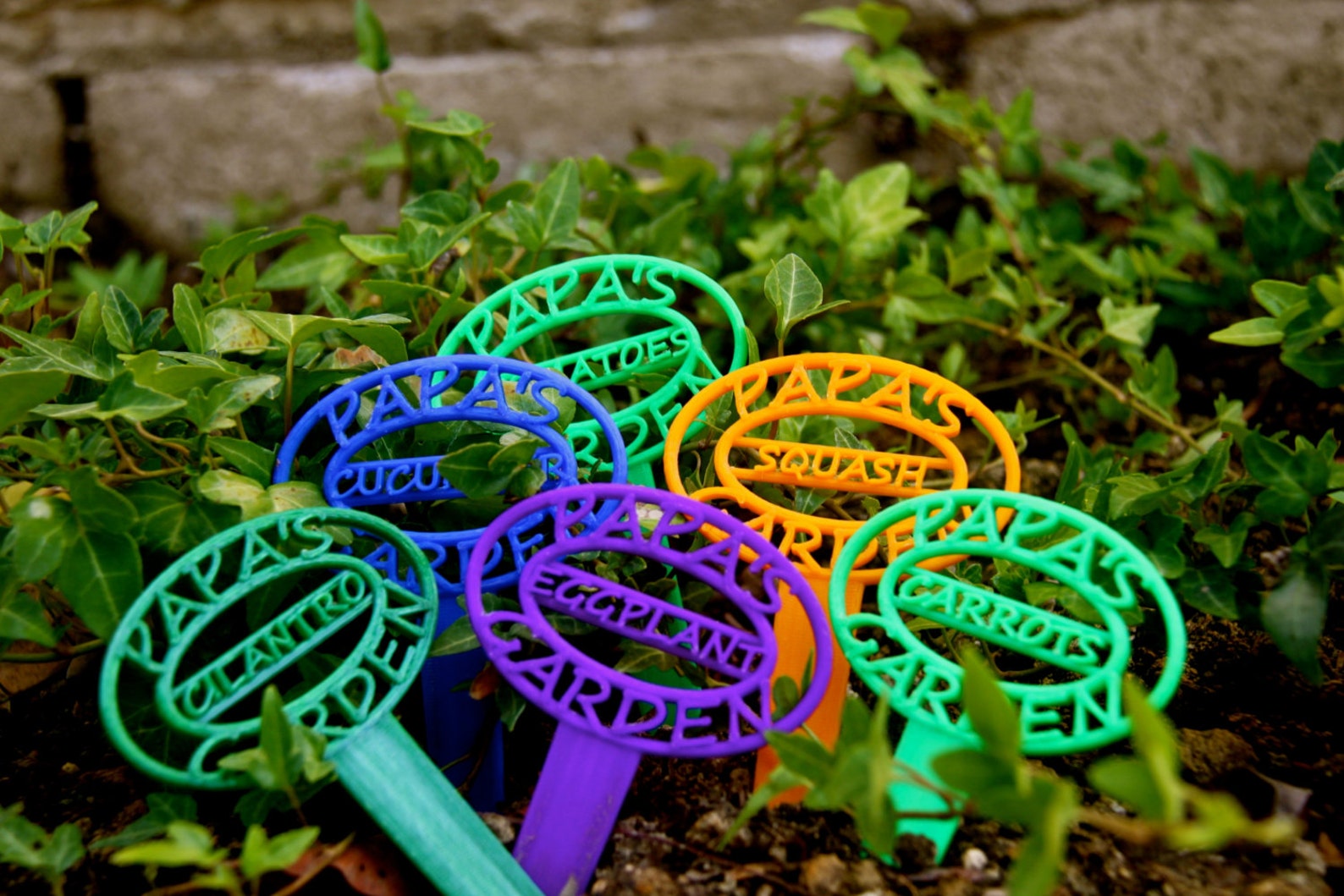 Personalized Garden Markers / Garden Stakes 3D Printed Etsy