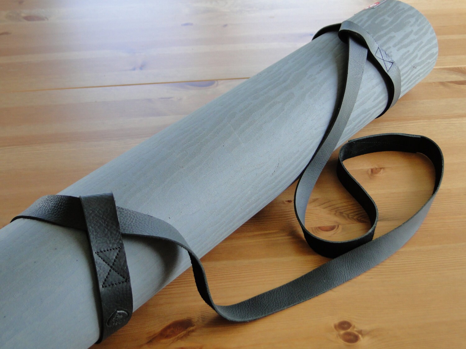 Leather Yoga Mat Strap Black Etsy