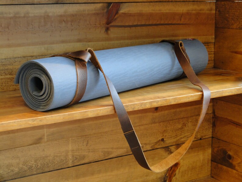 Leather Yoga Mat Strap / Yoga Strap / Yoga Accessories image 1