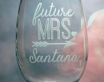 Future MRS Engagement Gift Bride To Be Wine Glass | Engaged Gift | Bridal Shower Gift | Engagement Gift For Her