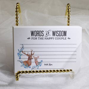 Rustic Country Wedding Advice Cards | Deer Wedding Cards | Alternative to Guest Book
