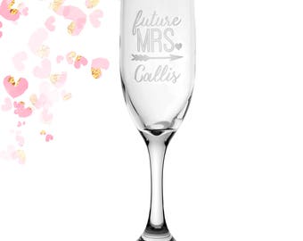 Bridal Shower Gift Engagement Gift Future Mrs. Champagne | Personalized Champagne Flute | Future Mrs. Gift | Bride To Be Gift | Engaged