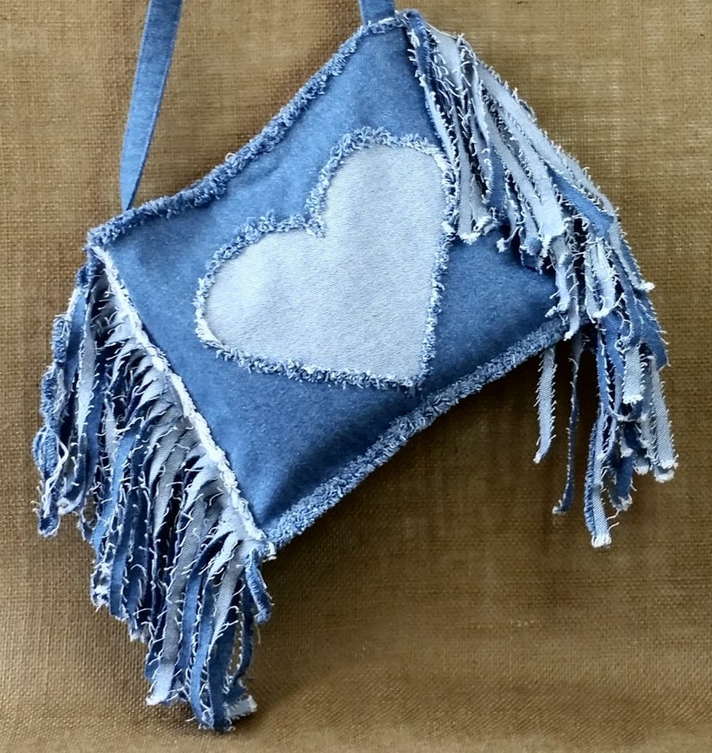 Denim Purse Handmade from Recycled Blue Jean Denim Single Etsy