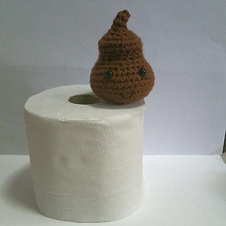 Handmade Crochet Poop Emoji Amigurumi Mini Optional Keychain Etsy